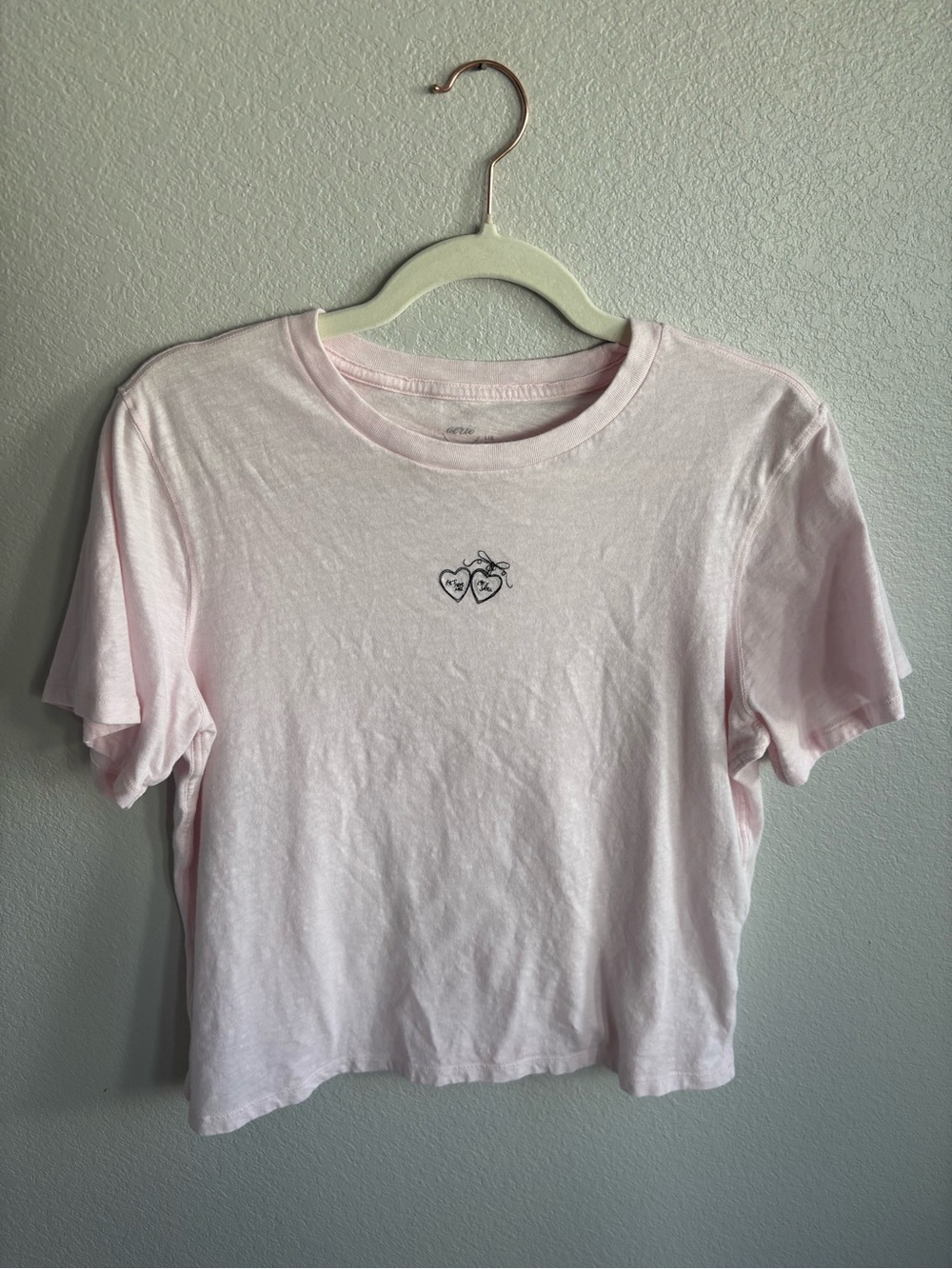 Aerie Light Pink Crewneck Tee
